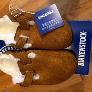 NWT/box Birkenstock Boston VL/Shearling Clogs in Mink 36N